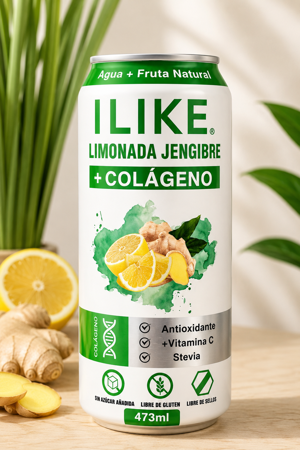 Agua de Fruta Natural  Colágeno Vitamina C y Stevia