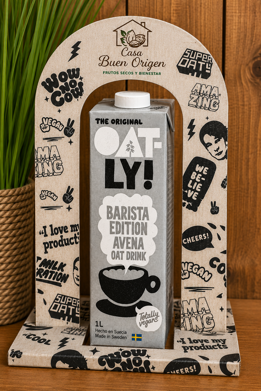 Leche de Avena Oatly Barista elaborada en Suecia ( 1 litro)