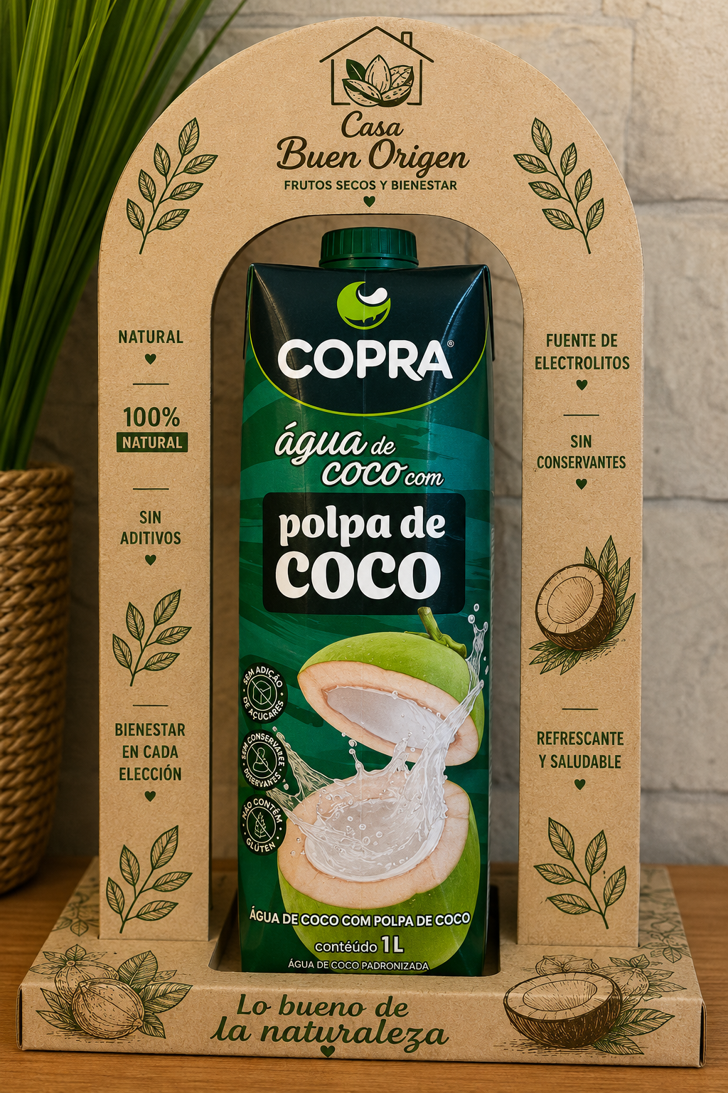 Agua de Coco con Pulpa