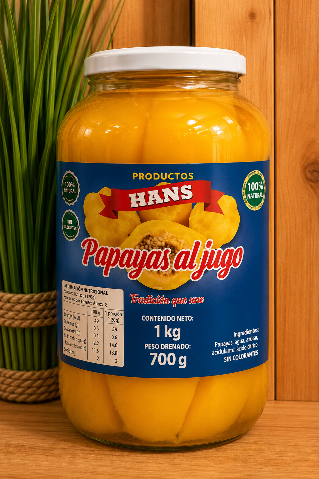 Papayas al jugo