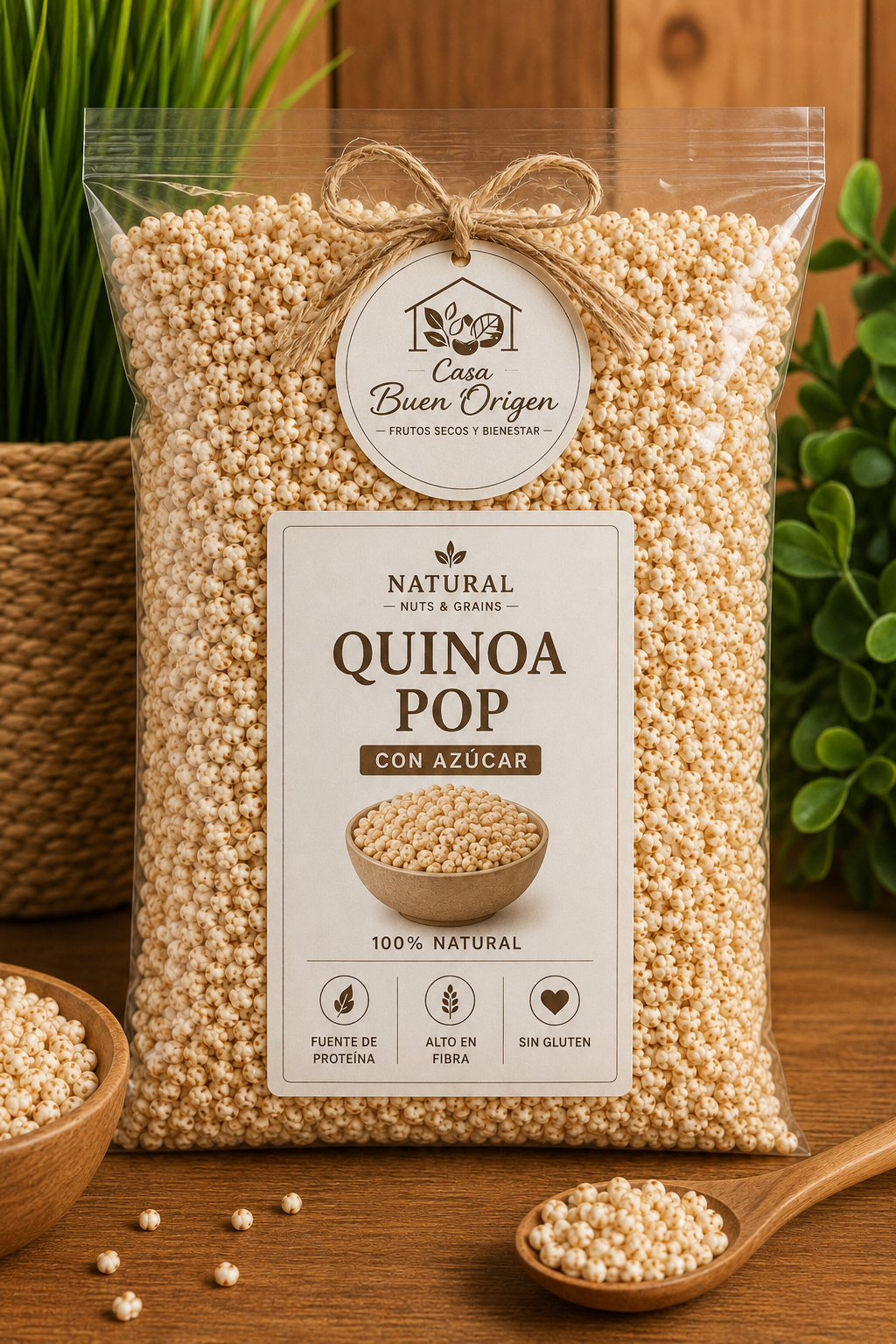 Quinoa Pop Con Azúcar ( 200 gramos )