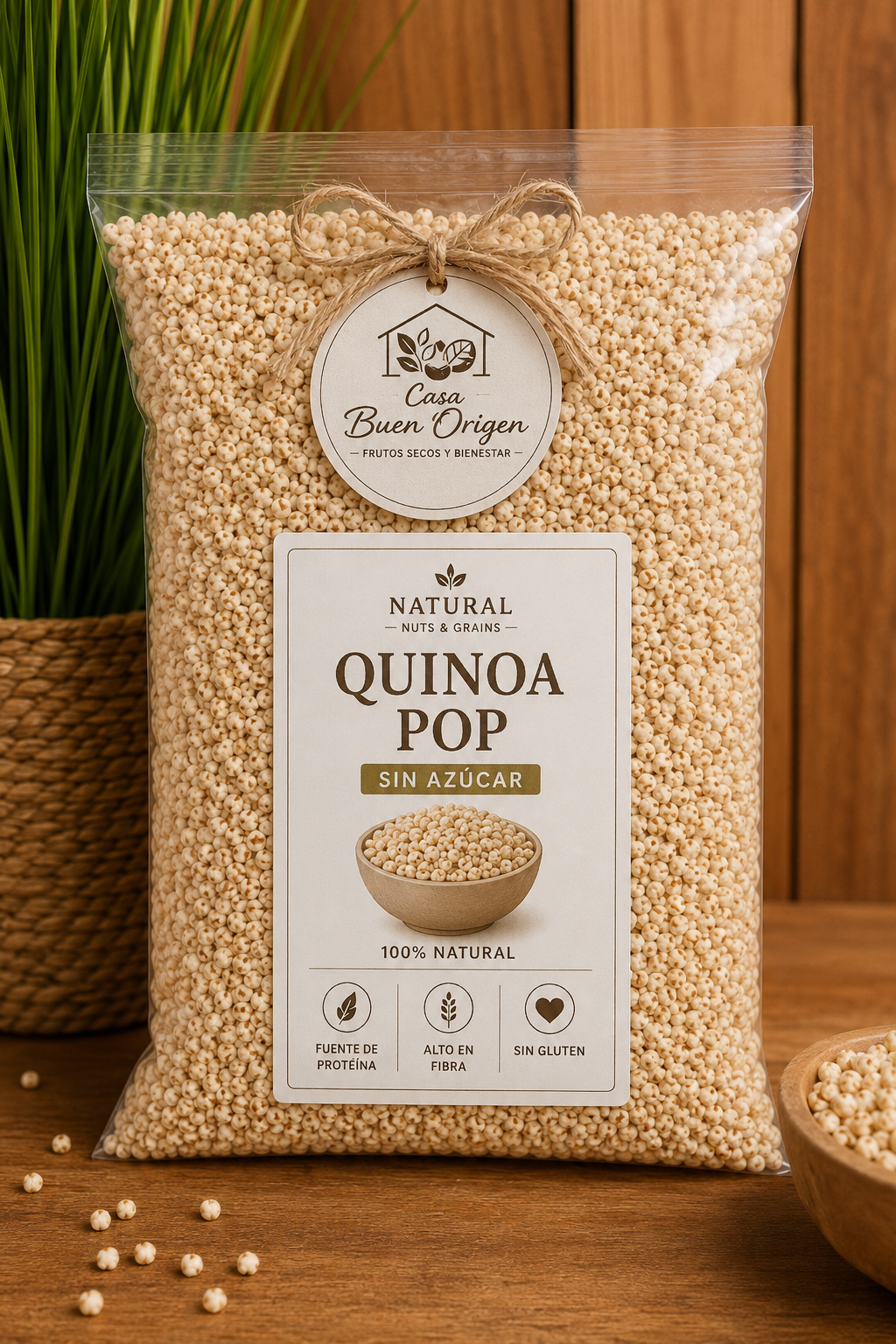 Quinoa Pop Sin Azúcar ( 200 gramos)