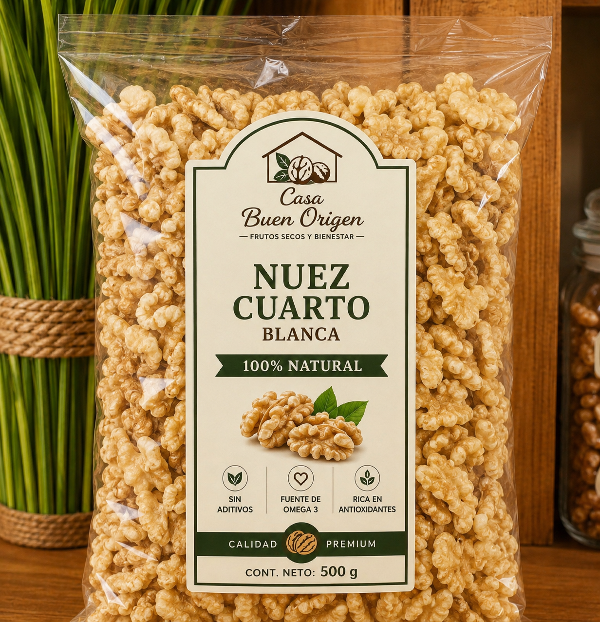 Nuez Cuarto Blanca