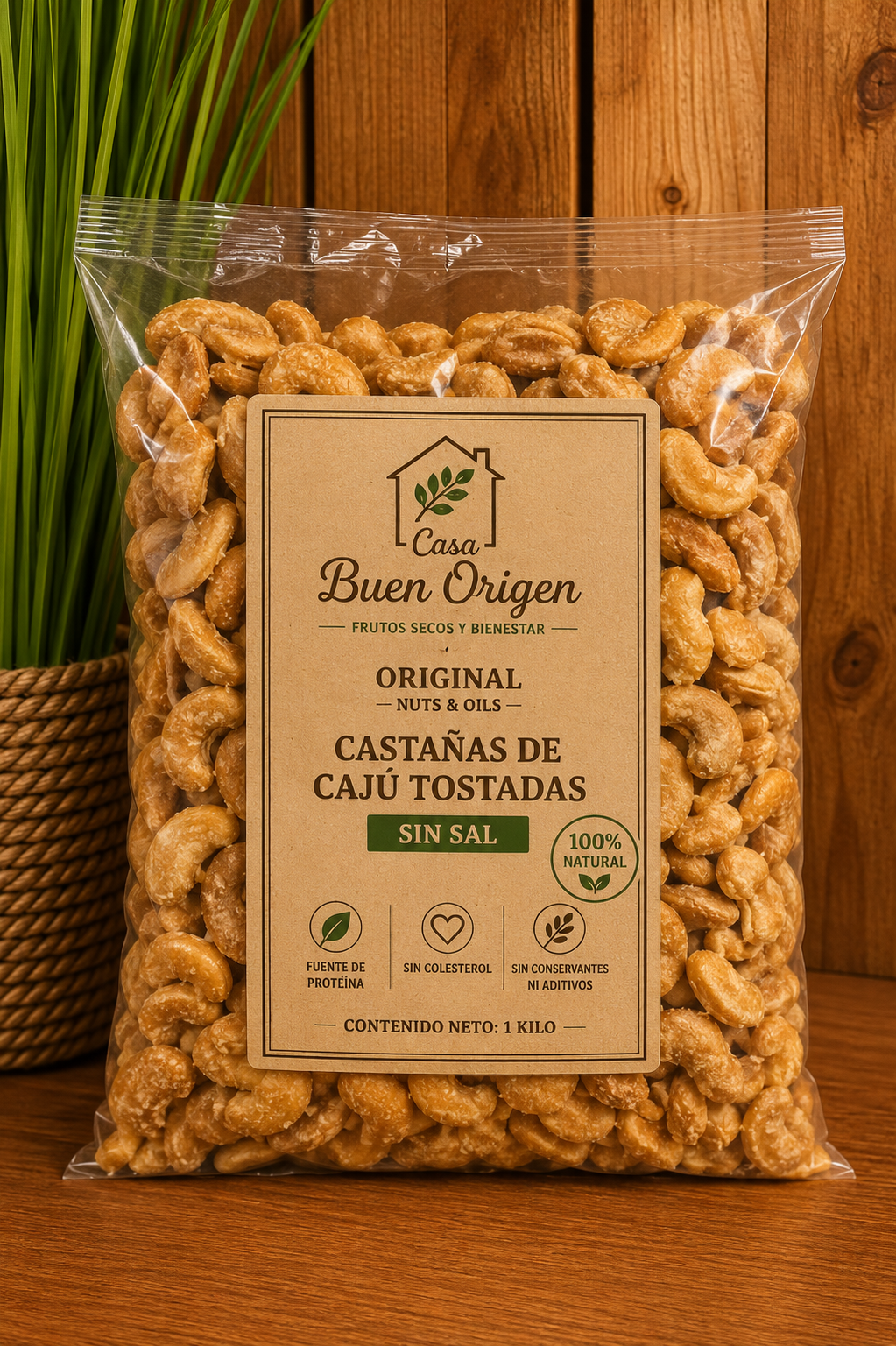 Castañas de cajú con y sin sal