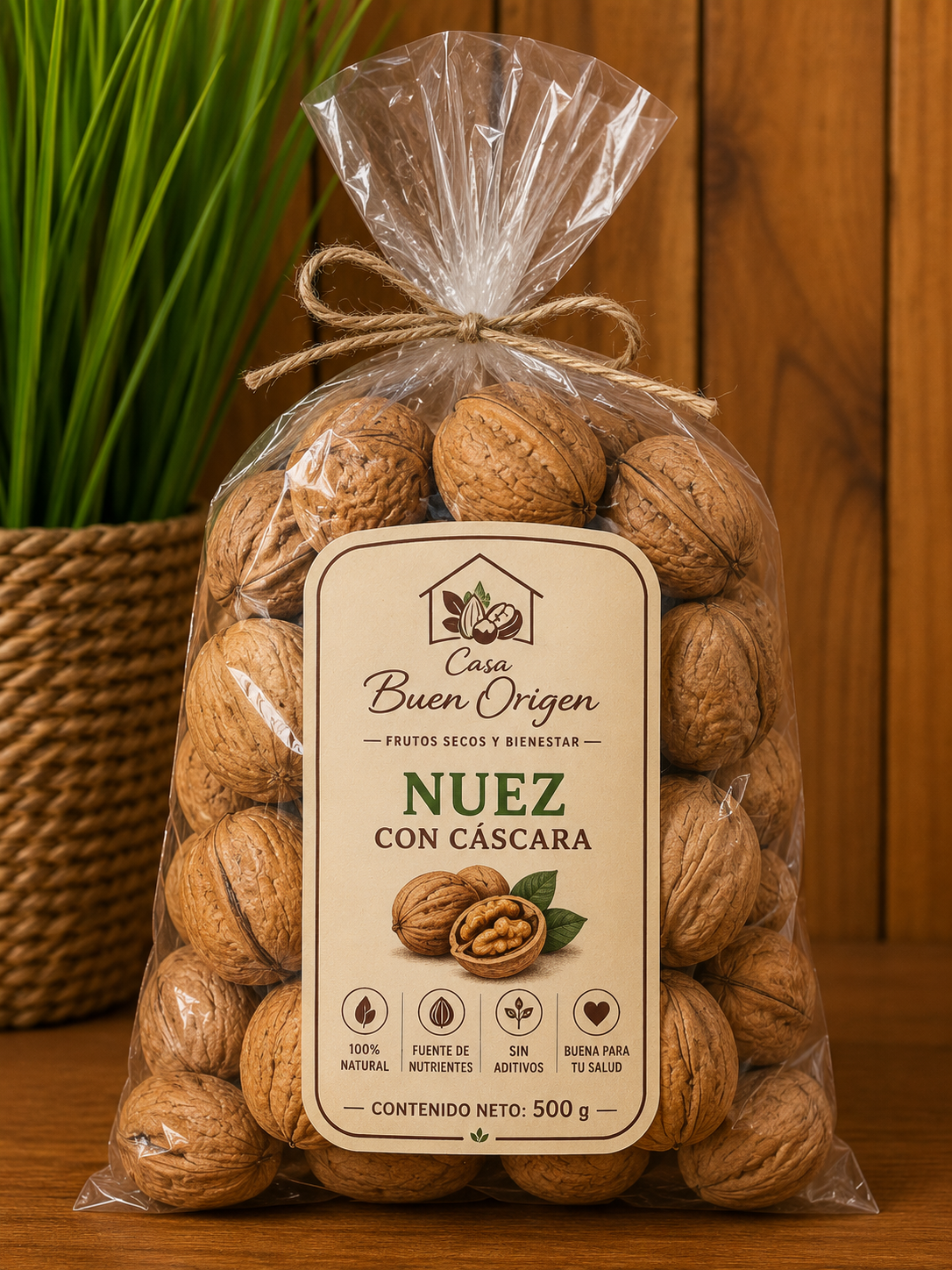 Nuez con cáscara