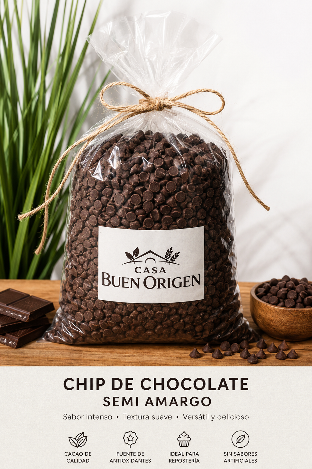 Chips de Chocolate  semi amargo