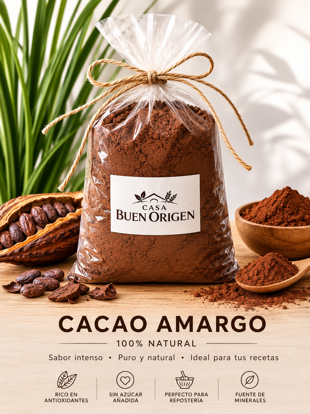 Cacao Amargo 100% Natural